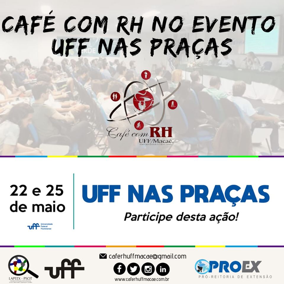 25/05/2019 – Café com RH no UFF nas praças na praça de São Bento em Niterói